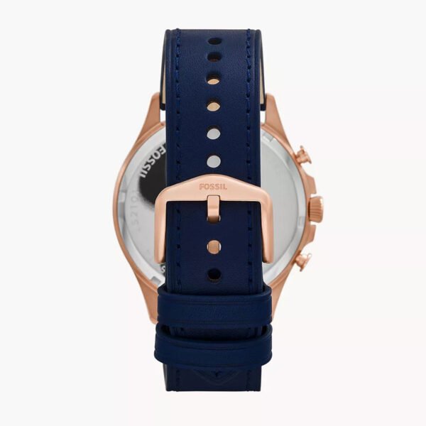 Fossil (FS5814) Forrester Chronograph Navy Leather Watch - Image 2