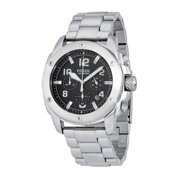 Fossil (FS4926) Modern Machine Chronograph Black Dial Stainless Steel Men's Watch